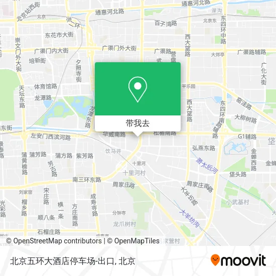 北京五环大酒店停车场-出口地图