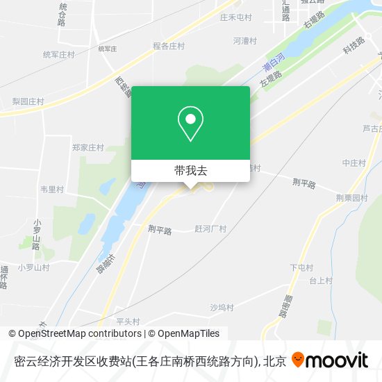 密云经济开发区收费站(王各庄南桥西统路方向)地图