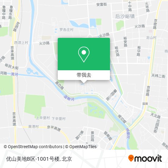 优山美地B区-1001号楼地图