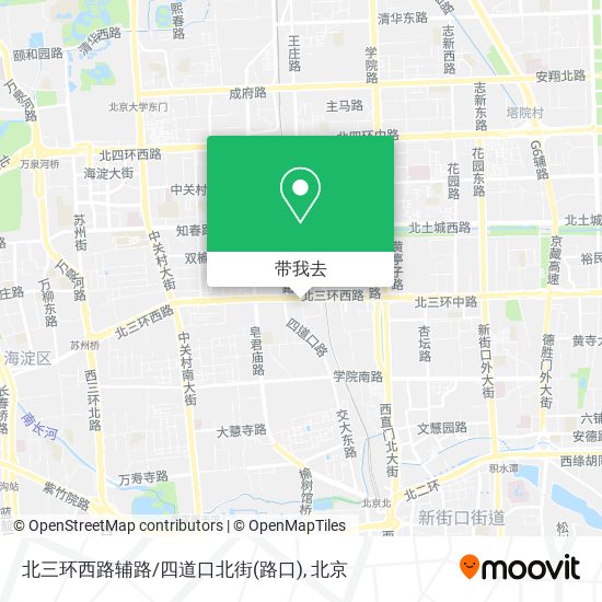 北三环西路辅路/四道口北街(路口)地图