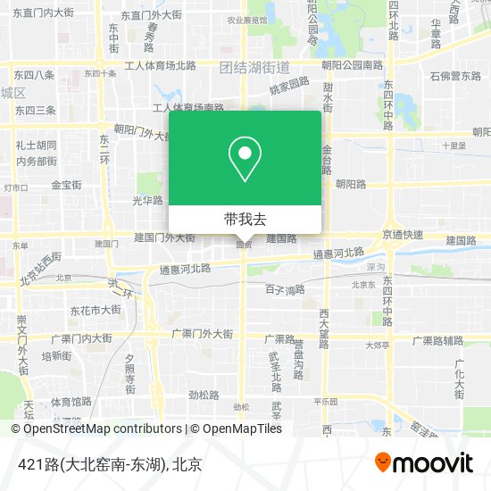 421路(大北窑南-东湖)地图