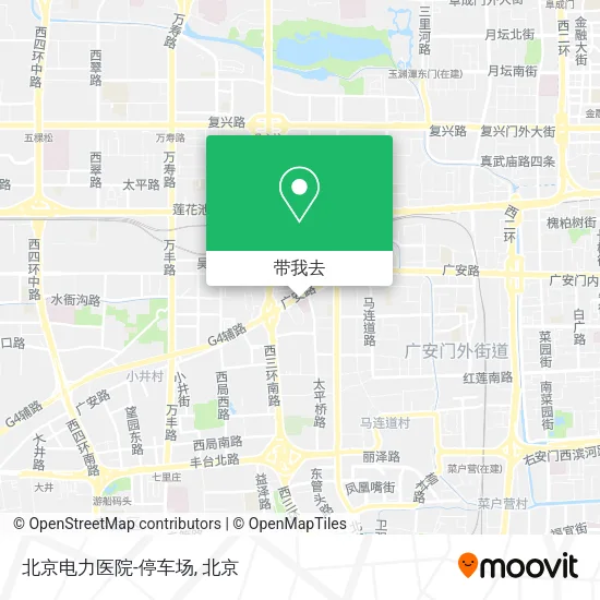 北京电力医院-停车场地图