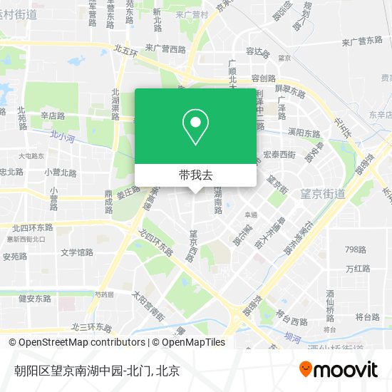 朝阳区望京南湖中园-北门地图