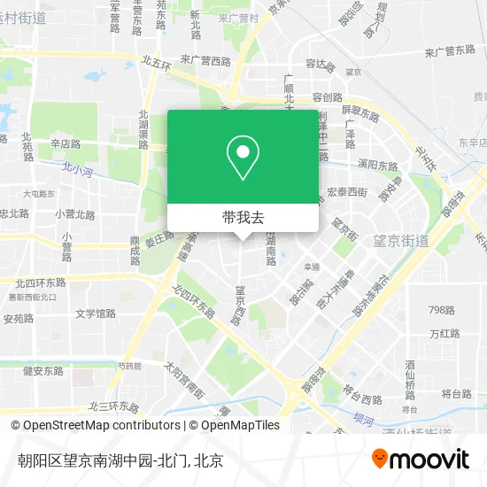 朝阳区望京南湖中园-北门地图