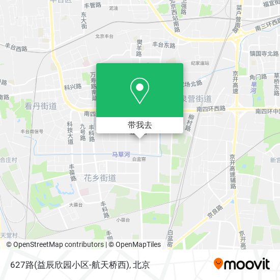 627路(益辰欣园小区-航天桥西)地图