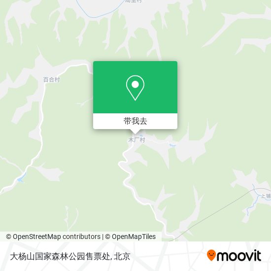 大杨山国家森林公园售票处地图
