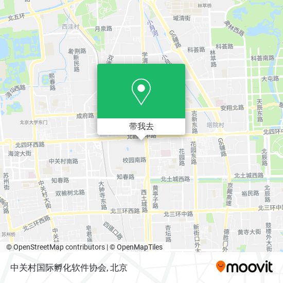 中关村国际孵化软件协会地图