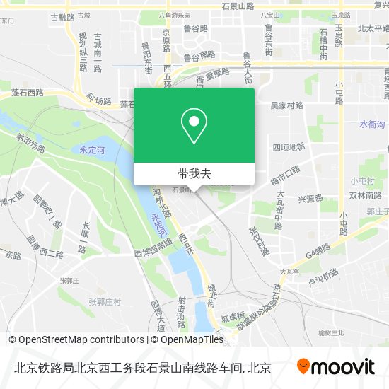 北京铁路局北京西工务段石景山南线路车间地图