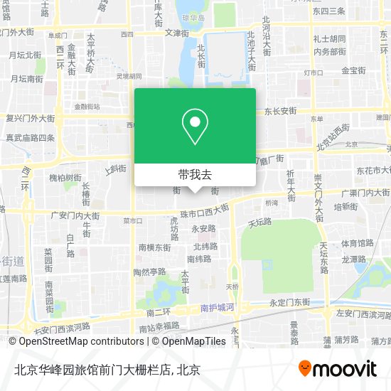 北京华峰园旅馆前门大栅栏店地图