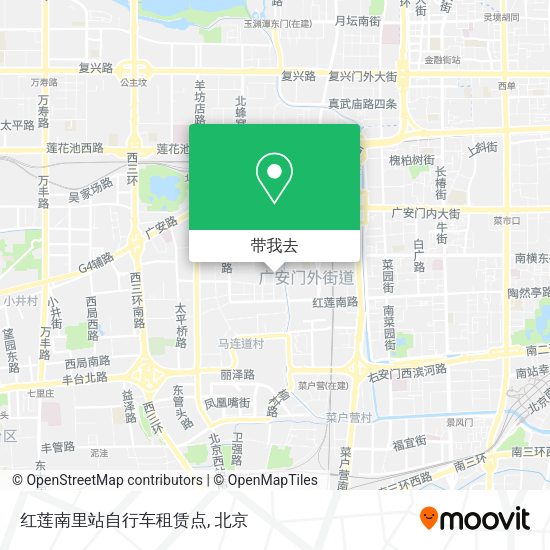 红莲南里站自行车租赁点地图