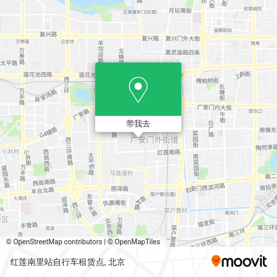 红莲南里站自行车租赁点地图