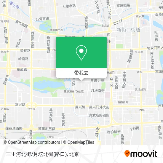 三里河北街/月坛北街(路口)地图