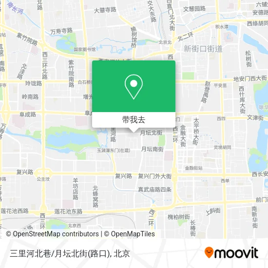 三里河北巷/月坛北街(路口)地图