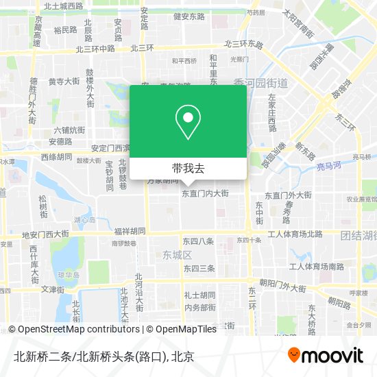 北新桥二条/北新桥头条(路口)地图
