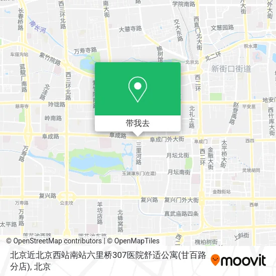 北京近北京西站南站六里桥307医院舒适公寓(甘百路分店)地图