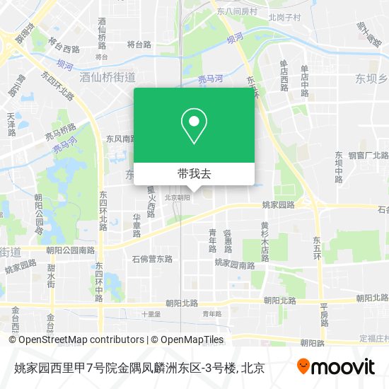姚家园西里甲7号院金隅凤麟洲东区-3号楼地图