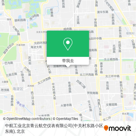 中航工业北京青云航空仪表有限公司(中关村东路小区东南)地图