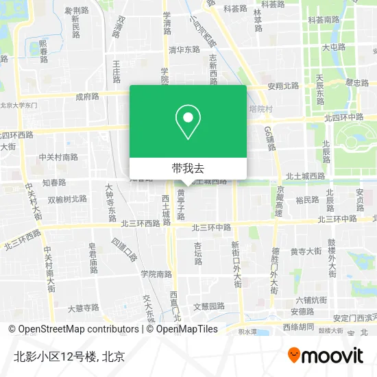 北影小区12号楼地图