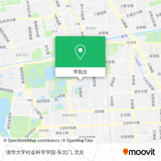 清华大学社会科学学院-东北门地图