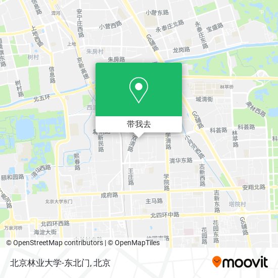 北京林业大学-东北门地图