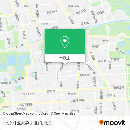 北京林业大学-东北门地图
