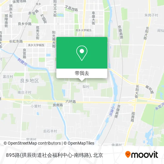 895路(拱辰街道社会福利中心-南纬路)地图