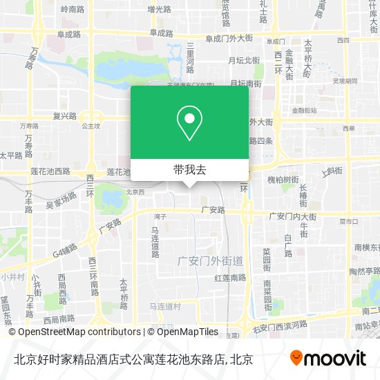 北京好时家精品酒店式公寓莲花池东路店地图