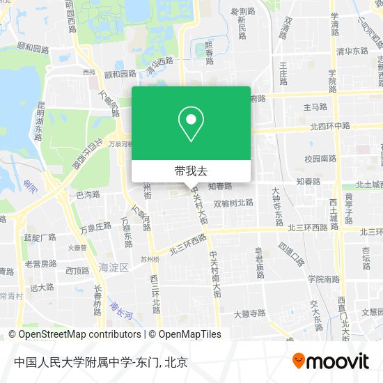 中国人民大学附属中学-东门地图