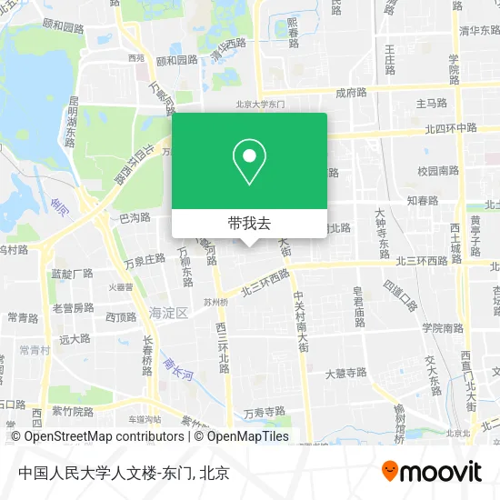 中国人民大学人文楼-东门地图