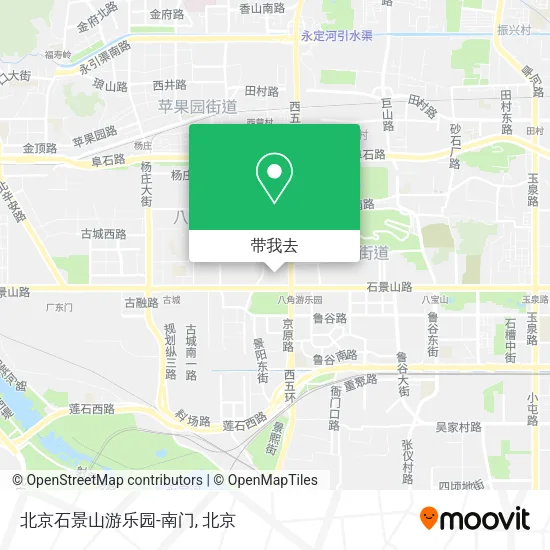 北京石景山游乐园-南门地图