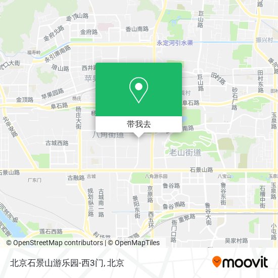 北京石景山游乐园-西3门地图