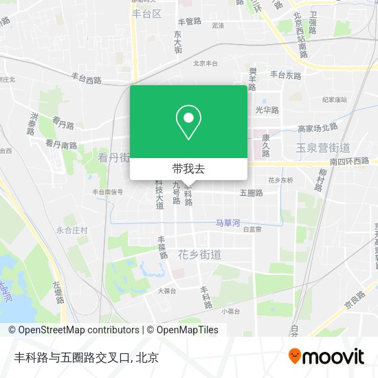 丰科路与五圈路交叉口地图