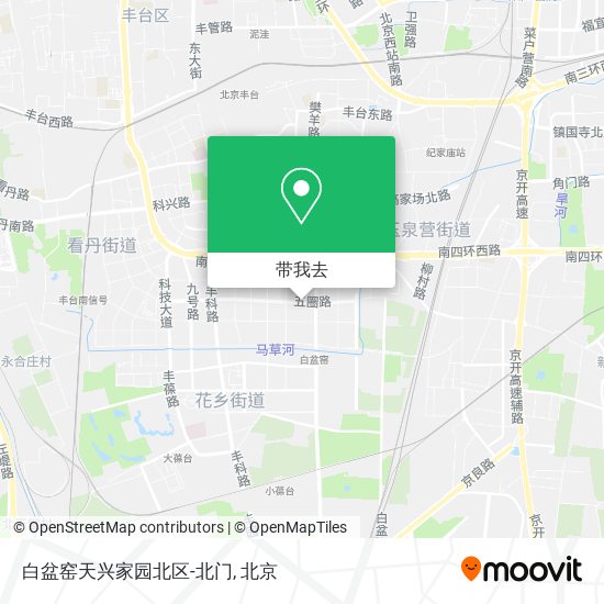 白盆窑天兴家园北区-北门地图