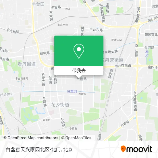 白盆窑天兴家园北区-北门地图