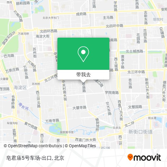 皂君庙5号车场-出口地图