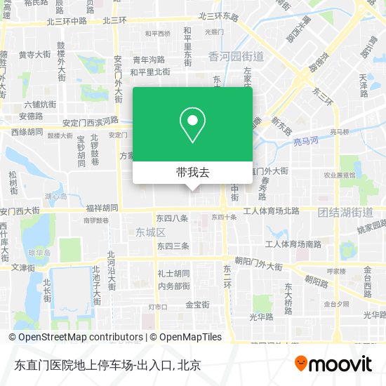 东直门医院地上停车场-出入口地图