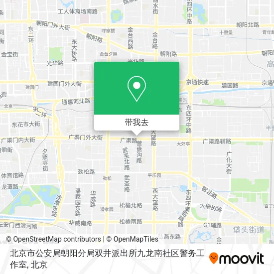 北京市公安局朝阳分局双井派出所九龙南社区警务工作室地图