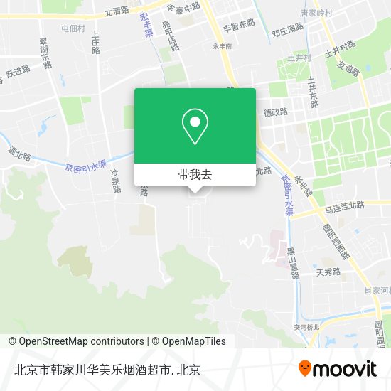 北京市韩家川华美乐烟酒超市地图