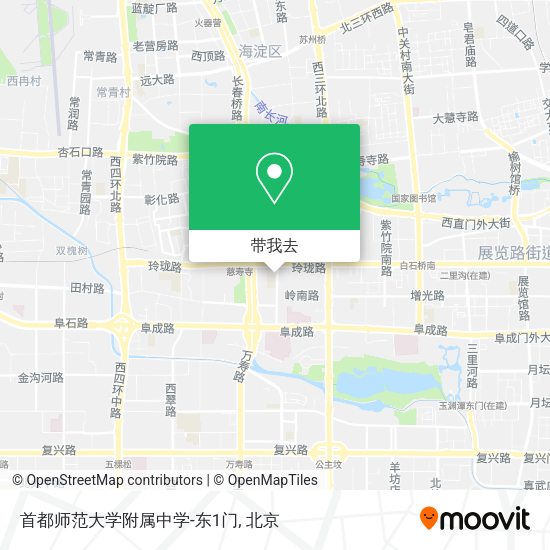 首都师范大学附属中学-东1门地图
