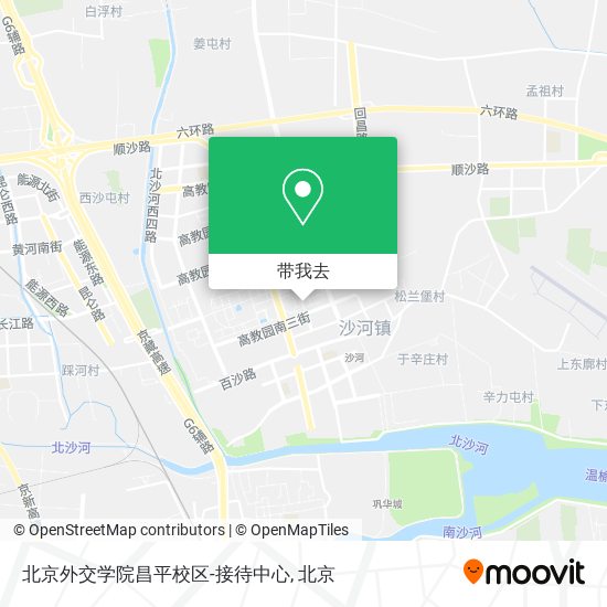 北京外交学院昌平校区-接待中心地图