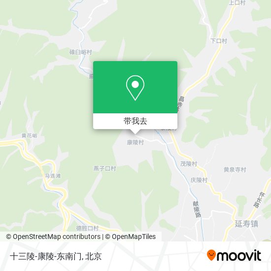 十三陵-康陵-东南门地图