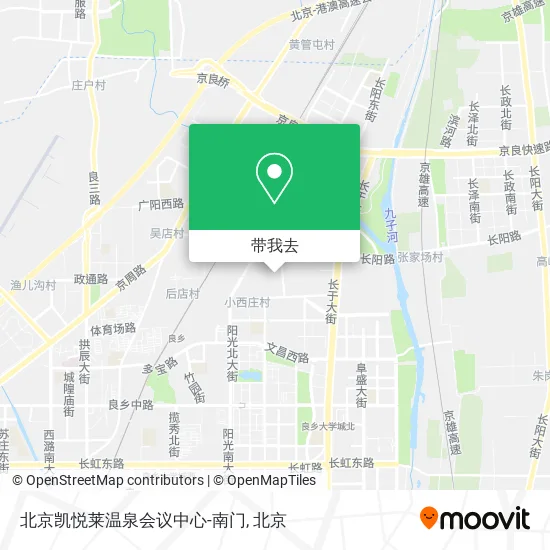 北京凯悦莱温泉会议中心-南门地图