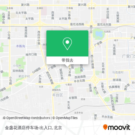 金盏花酒店停车场-出入口地图