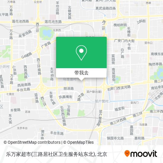乐万家超市(三路居社区卫生服务站东北)地图