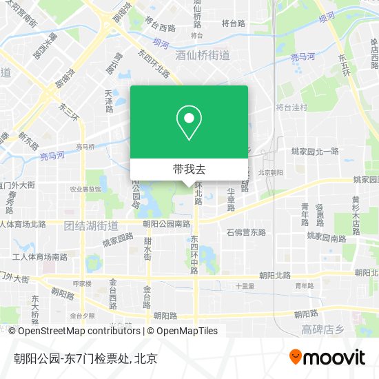 朝阳公园-东7门检票处地图