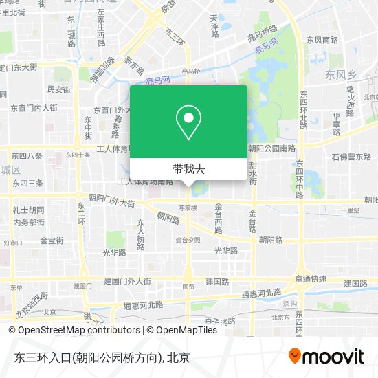 东三环入口(朝阳公园桥方向)地图