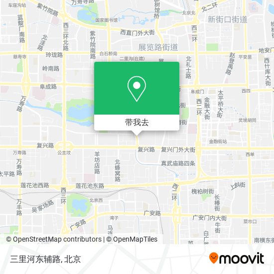 三里河东辅路地图