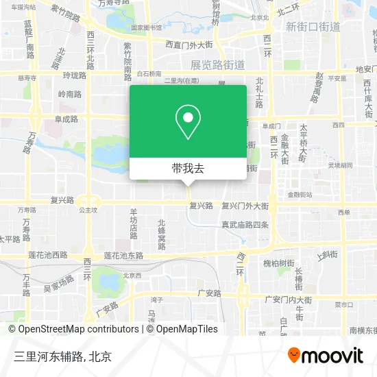 三里河东辅路地图