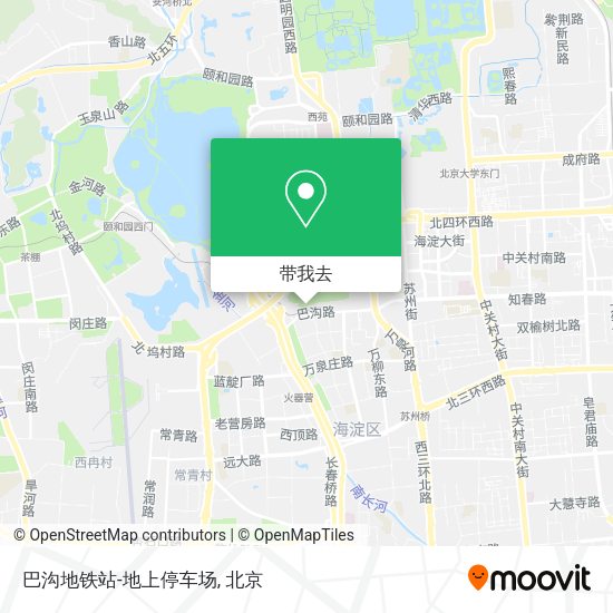 巴沟地铁站-地上停车场地图