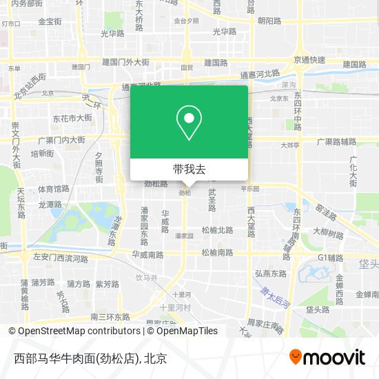西部马华牛肉面(劲松店)地图
